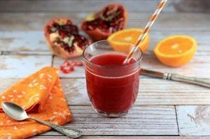Zumo de granada con naranja