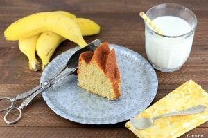Trozo bizcocho platano