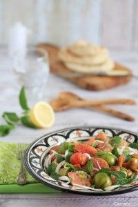 Ensalada de tomate partida
