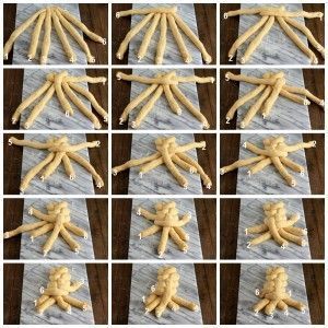 Paso a paso trenzado challah