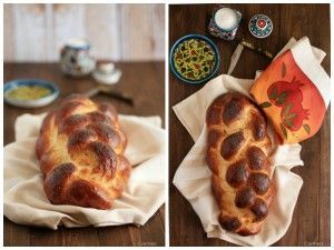 Receta de challa collage