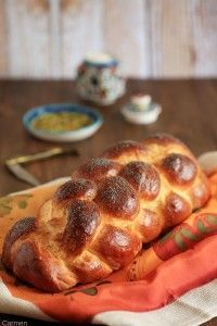 Receta de challah de lado