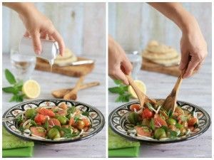 Servir ensalada de tomate