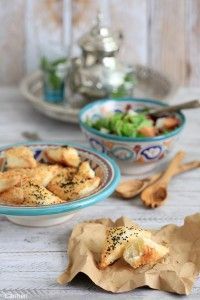 Burekas de queso abiertas