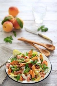 Ensalada de melocotones a la parrilla