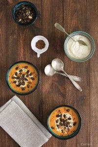 Crema de calabaza especiada cenital