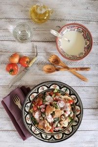 Ensalada Fatoush cenital