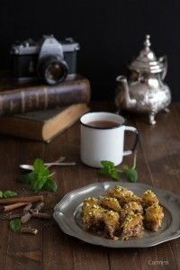 Baklava de nueces y pistachos frontal