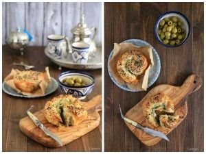 Börek de queso y espinacas díptico