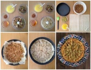Como preparar Baklava de nueces y pistachos