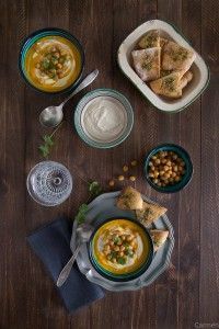 Crema de zanahoria con tahina cenital