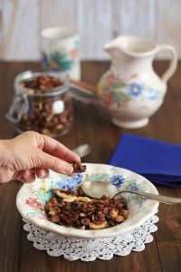 Granola de chocolate dedos