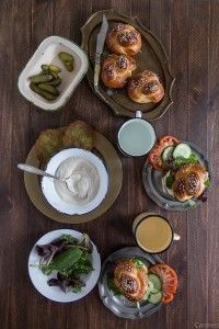 Hamburguesa de falafel cenital