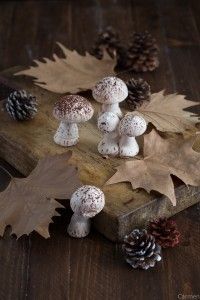 Tronco de navidad champiñones de merengue