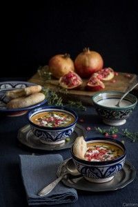 crema de calabaza con queso dos cuencos