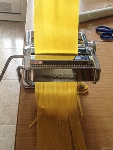 Tagliatelle al azafrán pasta