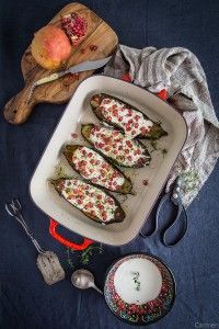 Berenjenas asadas con salsa rustidera