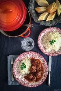 Estofado sefardí de ternera cenital plato