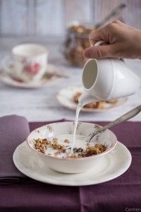 Granola casera leche