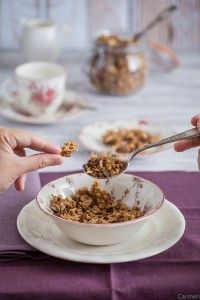 Granola casera mano