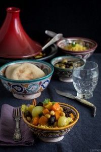 Tajine de verduras de invierno plato