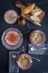 Crema de alcachofas cenital