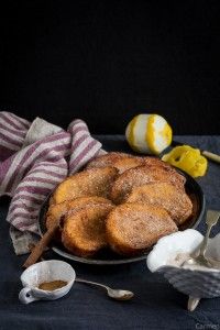 Torrijas caseras bandeja frontal