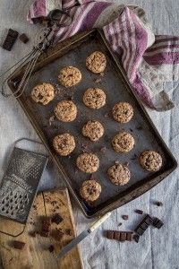 Cookies con pepitas de chocolate bandeja