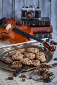 Cookies con pepitas de chocolate partidas