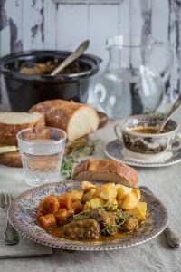 Ternera al oporto plato