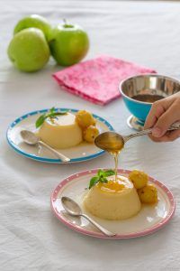 Flan de huevo casero miel