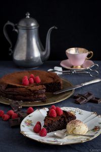 Tarta de chocolate americana helado