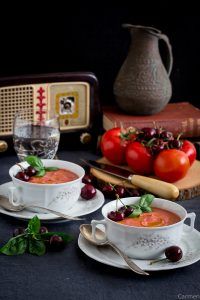 Salmorejo de cerezas frontal