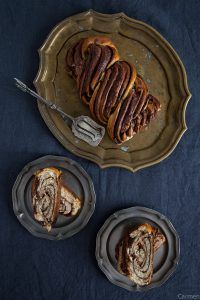 Trenza de nutella cenital 2 platos