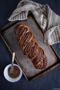 Trenza de nutella cenital horno