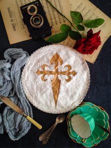 Tarta de Santiago cenital