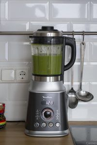Crema de calabacín triturada